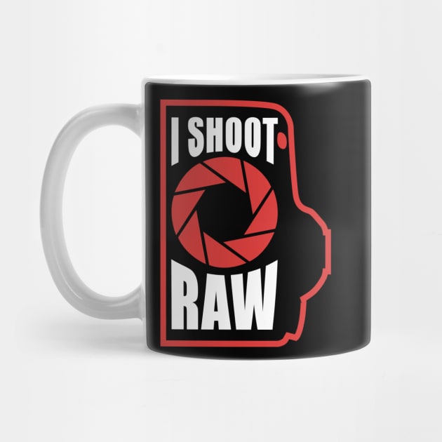 I shoot RAW (dark tee) by Bomdesignz